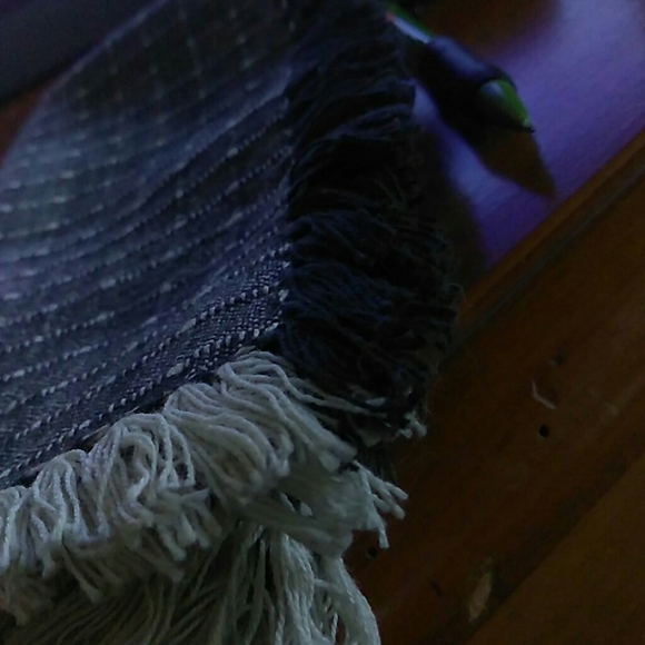 Black n White Fringed Cloth Napkins - Picture 2 of 3